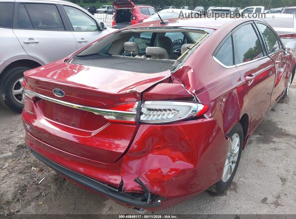 3FA6P0G72JR193655 2018 FORD FUSION Red Widok z przodu
