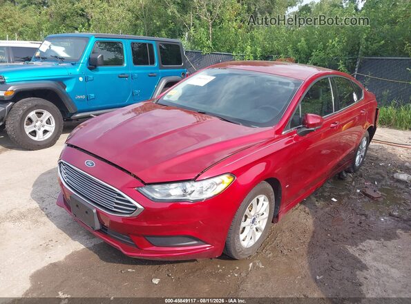 3FA6P0G72JR193655 2018 FORD FUSION Red Przód lewy