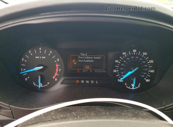 3FA6P0G72LR227810 2020 FORD FUSION Blue Instrument cluster view
