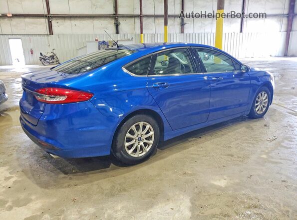 3FA6P0G74HR224253 2017 FORD FUSION Blue Rear right
