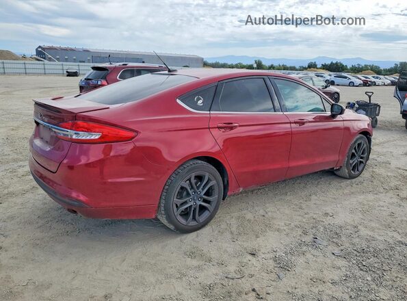 3FA6P0G74JR257260 2018 FORD FUSION Burgundy Задня права чверть