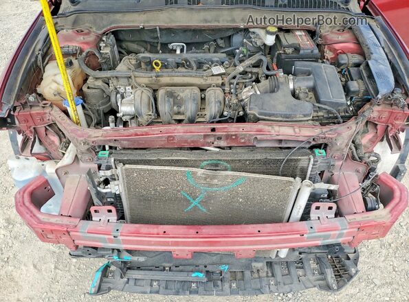3FA6P0G74JR257260 2018 FORD FUSION Burgundy Вид задньої частини салону