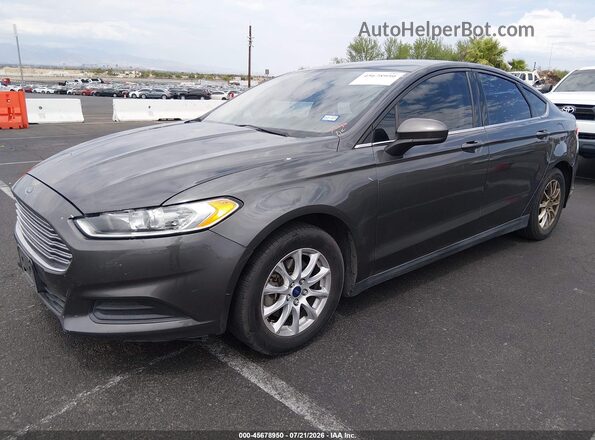 3FA6P0G75GR186353 2016 FORD FUSION Gray Передня ліва чверть