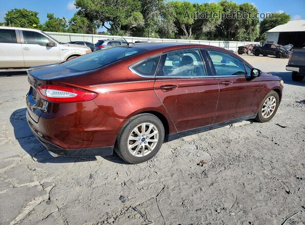 3FA6P0G75GR214331 2016 FORD FUSION Бордовый Задняя правая четверть