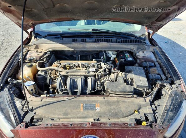 3FA6P0G75GR214331 2016 FORD FUSION Бордовый Вид задней части салона