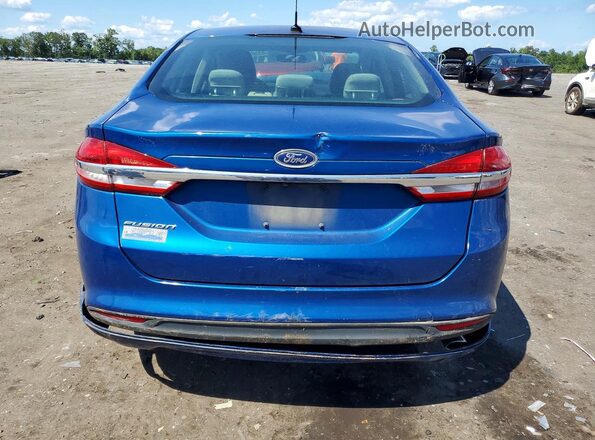 3FA6P0G75HR138398 2017 FORD FUSION Blue Rear view