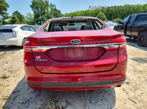 3FA6P0G76HR227025 2017 FORD FUSION Красный Вид сзади