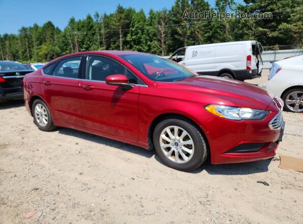 3FA6P0G76HR227025 2017 FORD FUSION Красный Передняя правая четверть