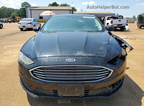 3FA6P0G76JR180407 2018 FORD FUSION Black Rear seats view