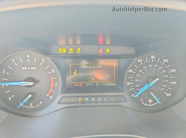 3FA6P0G76LR232248 2020 FORD FUSION Red Вид щитка приладів