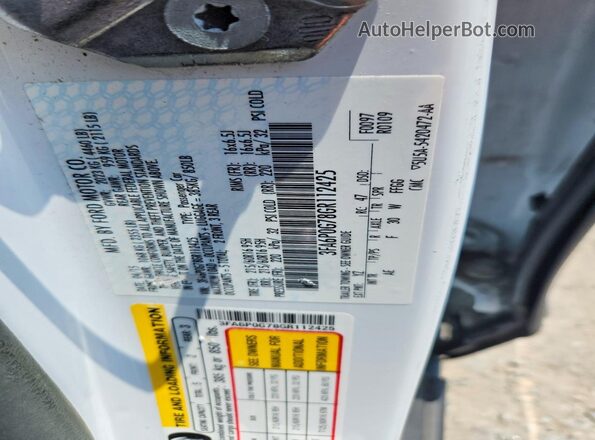 3FA6P0G78GR112425 2016 FORD FUSION White Vista del compartimento del motor