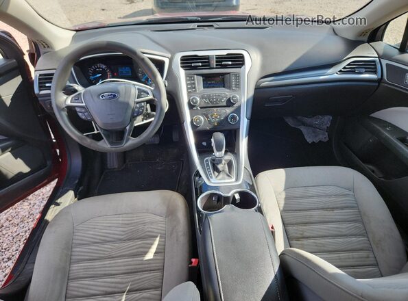 3FA6P0G78GR295924 2016 FORD FUSION Red Вид панелі приладів