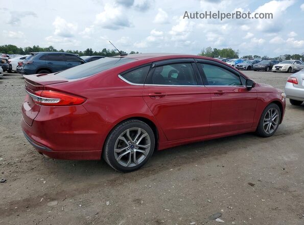 3FA6P0G7XHR107745 2017 FORD FUSION Красный Задняя правая четверть