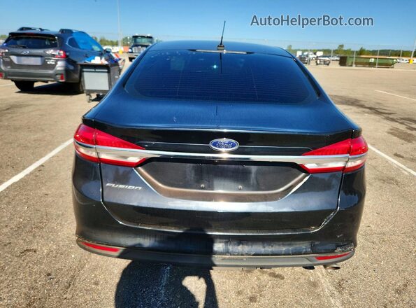 3FA6P0G7XJR201582 2018 FORD FUSION Черный Вид сзади