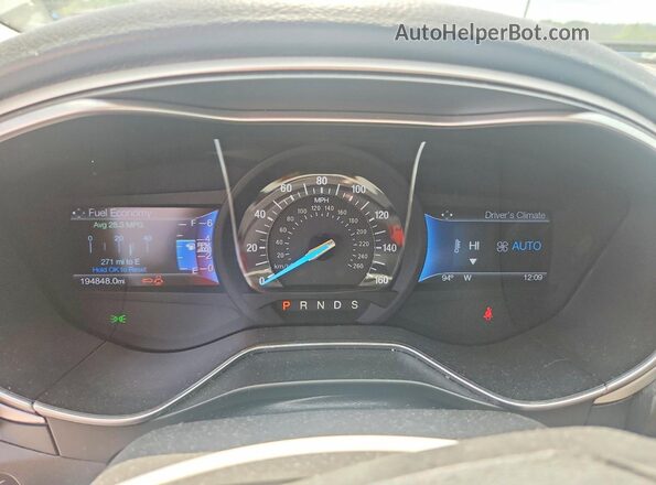 3FA6P0H70GR337369 2016 FORD FUSION Gray Widok zestawu wskaźników