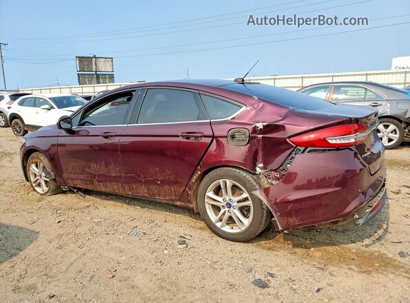 3FA6P0H70JR185388 2018 FORD FUSION Бордовый Задняя левая четверть