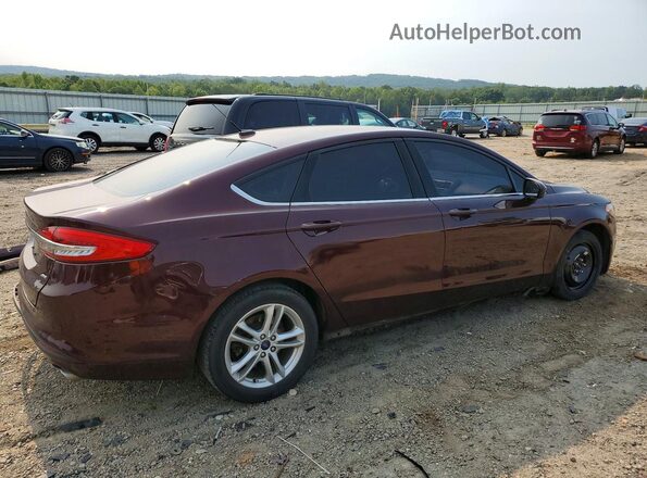 3FA6P0H70JR185388 2018 FORD FUSION Бордовый Задняя правая четверть