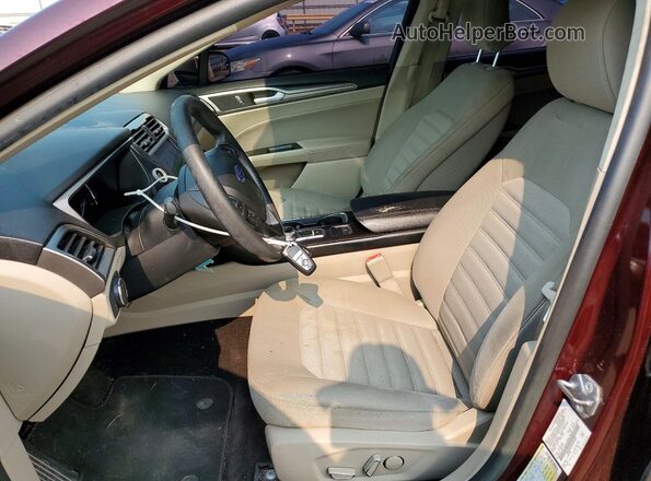 3FA6P0H70JR185388 2018 FORD FUSION Бордовый Вид салона спереди