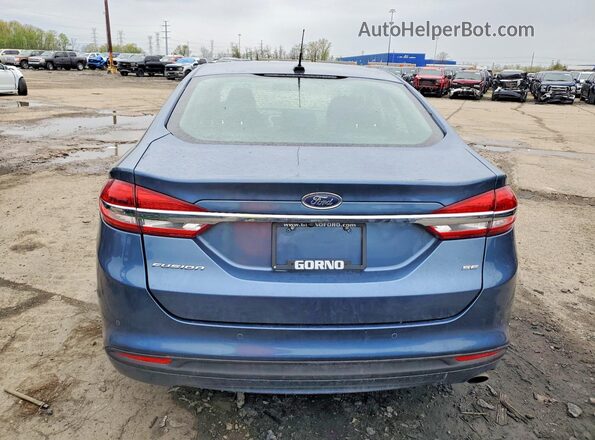 3FA6P0H70JR190834 2018 FORD FUSION Синий Вид сзади