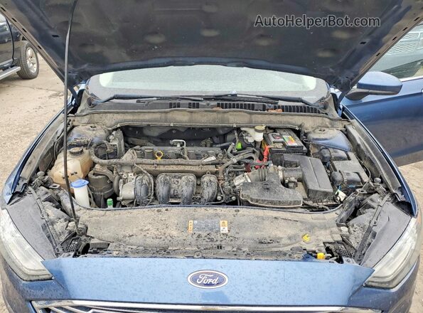 3FA6P0H70JR190834 2018 FORD FUSION Синий Вид задней части салона
