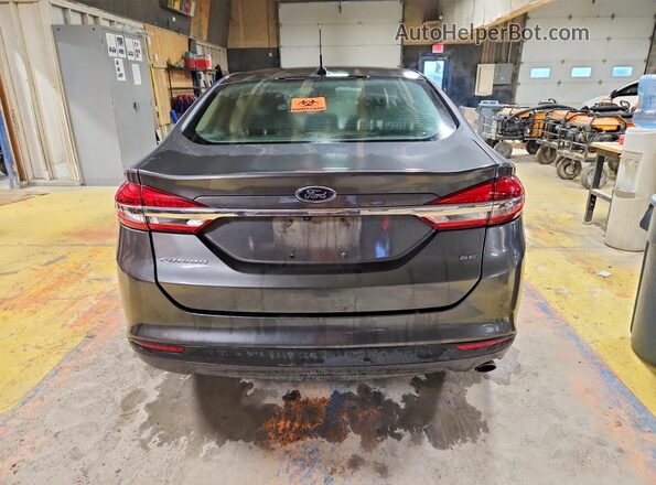 3FA6P0H70JR254208 2018 FORD FUSION Gray Вид ззаду