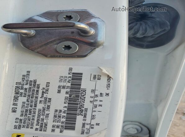 3FA6P0H70LR242501 2020 FORD FUSION White ძრავის განყოფილების ხედი