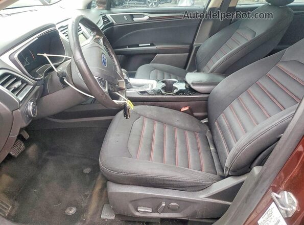 3FA6P0H71GR170245 2016 FORD FUSION Brown Вид салону спереду