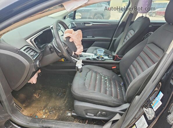 3FA6P0H71GR296007 2016 FORD FUSION Black წინა სალონის ხედი
