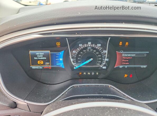 3FA6P0H71GR296007 2016 FORD FUSION Black ხელსაწყოთა პანელის ხედი