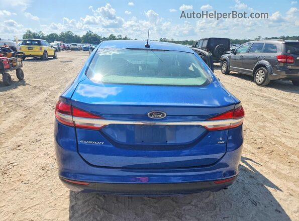 3FA6P0H71HR150501 2017 FORD FUSION Blue Вид ззаду