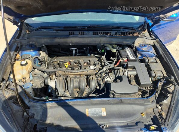 3FA6P0H71HR150501 2017 FORD FUSION Blue Вид задньої частини салону