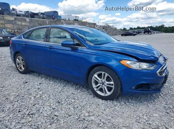 3FA6P0H71JR108268 2018 FORD FUSION Blue Front right