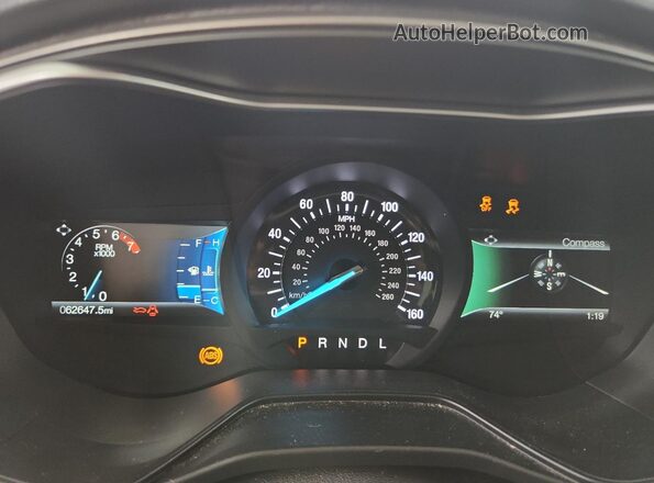 3FA6P0H71KR217721 2019 FORD FUSION Черный Панорамный вид салона 360°