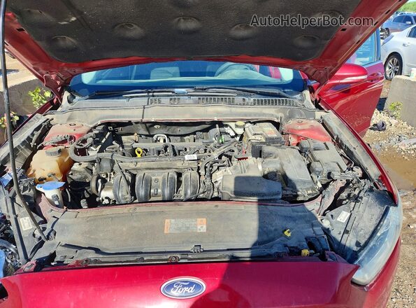 3FA6P0H72GR219288 2016 FORD FUSION Red უკანა სალონის ხედი