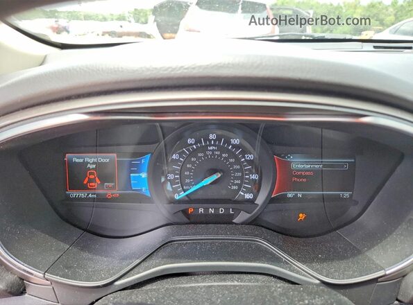 3FA6P0H72LR153948 2020 FORD FUSION White Вид щитка приладів