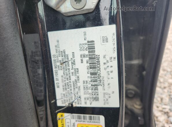 3FA6P0H73GR308402 2016 FORD FUSION Черный Вид подкапотного пространства