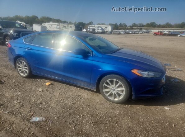 3FA6P0H73HR170734 2017 FORD FUSION Синий Вид салона спереди