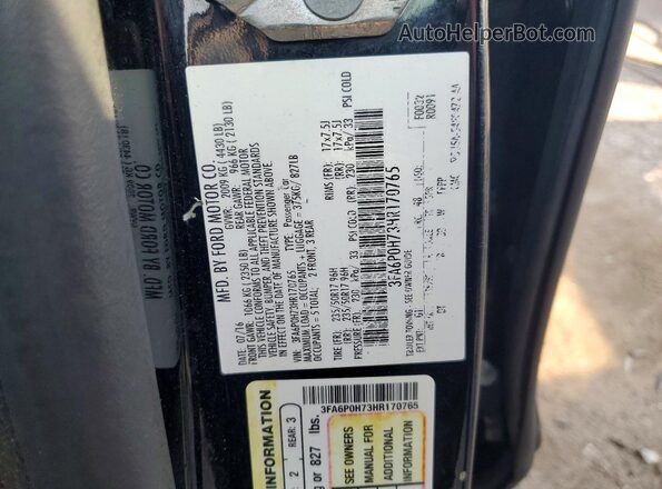 3FA6P0H73HR170765 2017 FORD FUSION Черный Вид наклейки с VIN-кодом