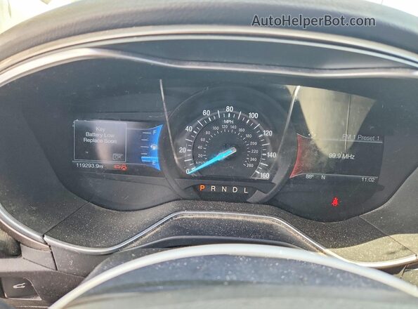 3FA6P0H73HR204199 2017 FORD FUSION Gray Instrument cluster view