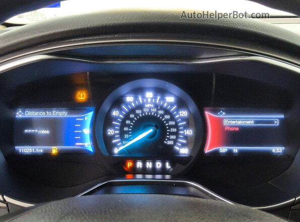 3FA6P0H73HR214134 2017 FORD FUSION Tan Widok zestawu wskaźników