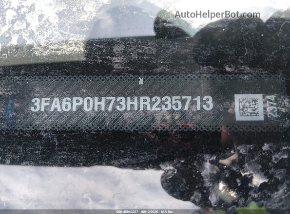 3FA6P0H73HR235713 2017 FORD FUSION Blue ძრავის განყოფილების ხედი