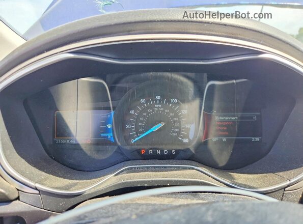 3FA6P0H74GR254253 2016 FORD FUSION Blue Instrument cluster view