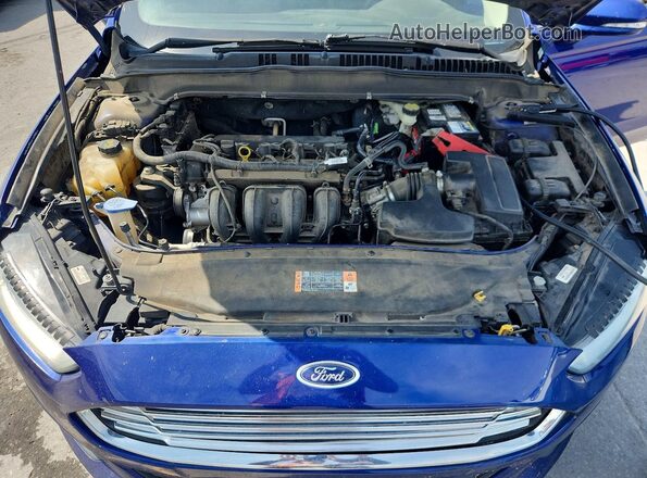 3FA6P0H74GR254253 2016 FORD FUSION Blue Rear interior view