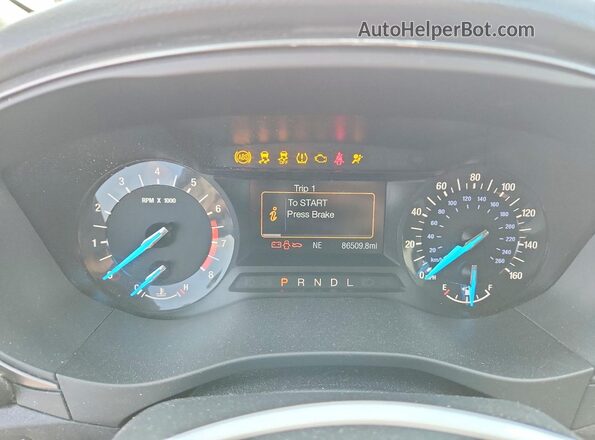 3FA6P0H74HR143560 2017 FORD FUSION Blue Vista del cuadro de instrumentos