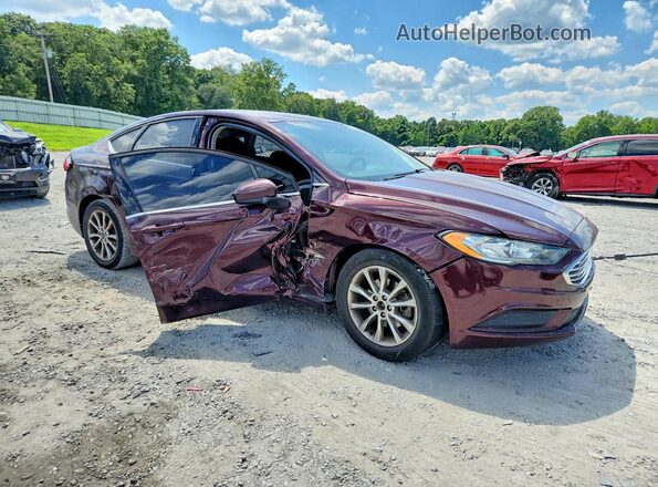 3FA6P0H74HR161301 2017 FORD FUSION Burgundy Передня права чверть