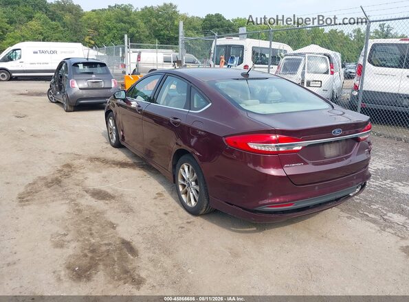3FA6P0H74HR412494 2017 FORD FUSION Maroon უკანა მარცხენა