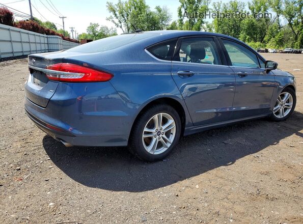 3FA6P0H74JR164401 2018 FORD FUSION Blue Задня права чверть