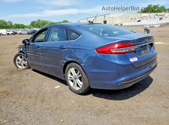 3FA6P0H74JR164401 2018 FORD FUSION Blue Задня ліва чверть