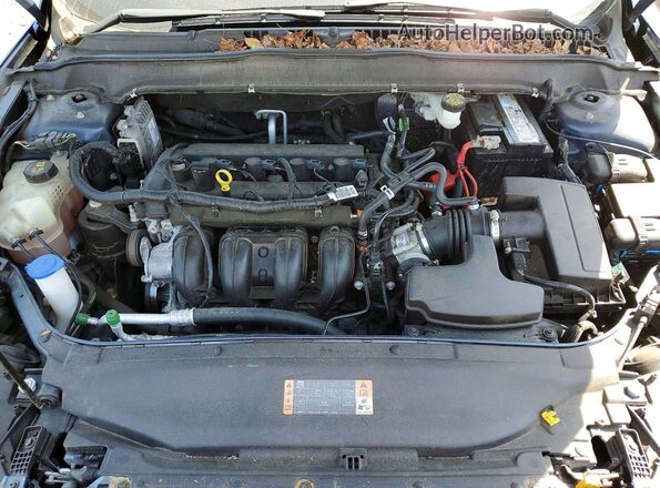 3FA6P0H74JR164401 2018 FORD FUSION Blue Вид задньої частини салону