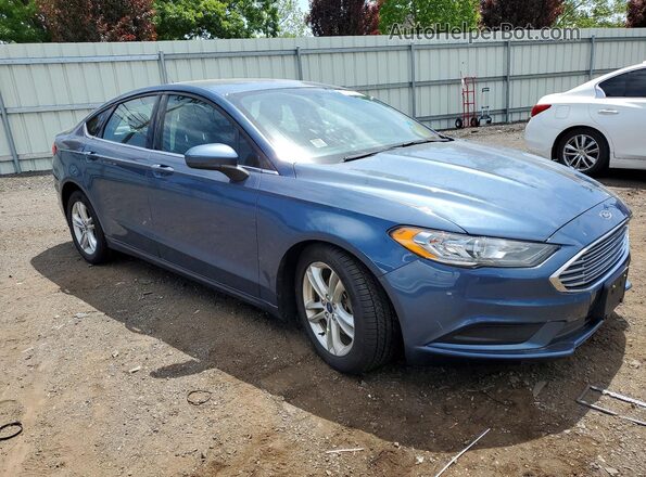 3FA6P0H74JR164401 2018 FORD FUSION Blue Передня права чверть